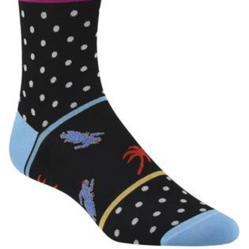 BUGATCHI MEN'S MERCERIZED COTTON PALM TREES SOCKS OS NWT